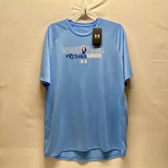 Under Armour Monarch Football Large Old Dominion ODU Carolina Blue Tech Tee NWT - Picture 14 of 14